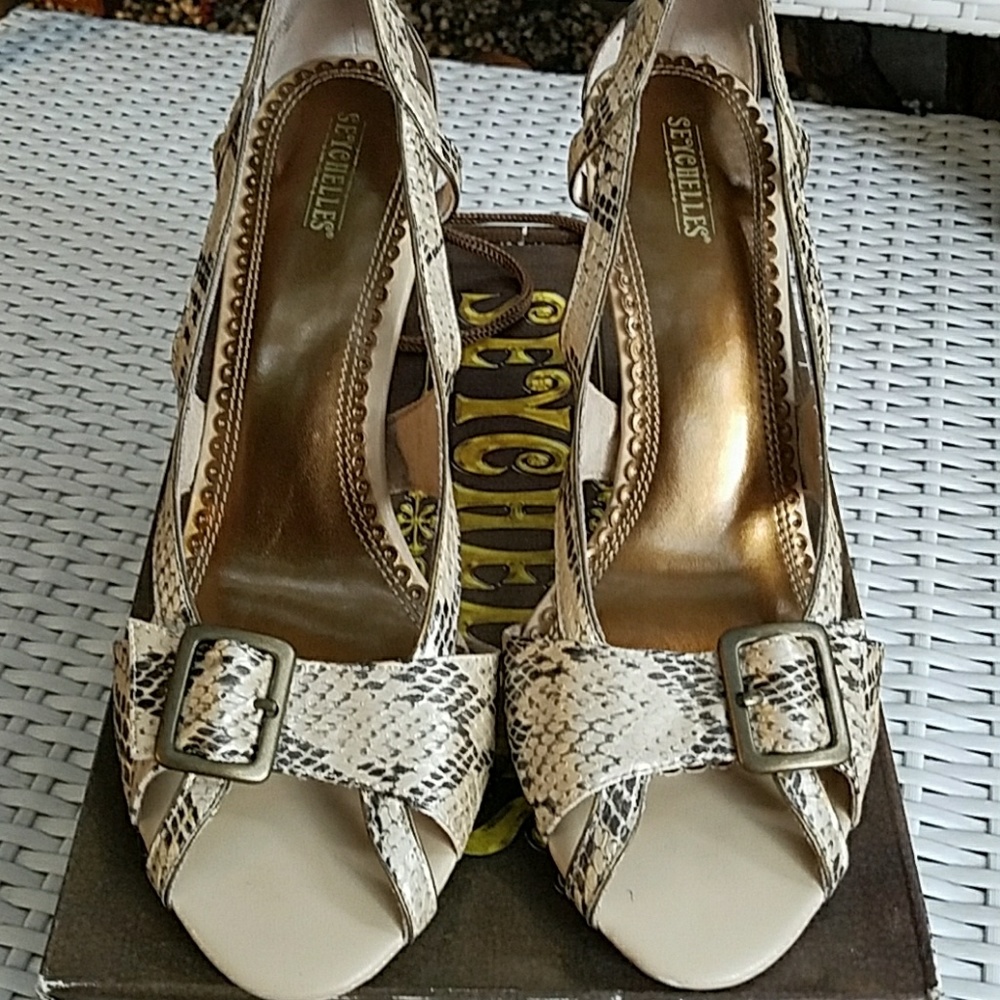 Seychelles Snakeskin Heel